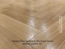 Parquet floor sanding in the Vogue House in Mayfair
