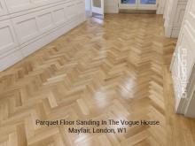 Parquet floor sanding in the Vogue House in Mayfair 1