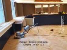 Parquet flooring installation in Aldgate 3