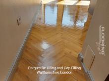 Parquet re-oiling and gap filling in Walthamstow 3