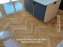 Parquet re-oiling and gap filling in Walthamstow 4