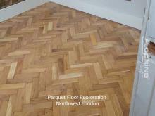 Parquet floor restoration in Northwest London 1