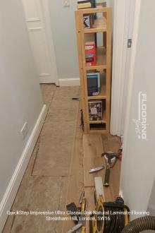 QuickStep Impressive Ultra Classic Oak Natural laminate flooring installation in Streatham Hill 1