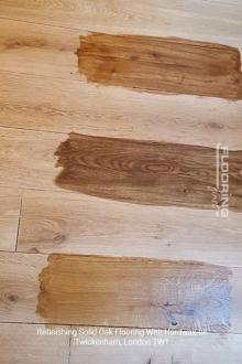 Refinishing solid oak flooring with hardwax-oil in Twickenham 1