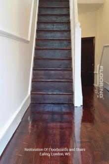 Restoration of floorboards and stairs in Ealing 3