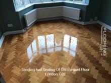 Sanding and sealing of old parquet floor in Central London 4