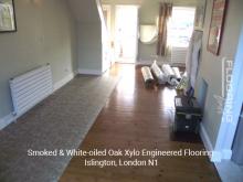 Smoked & white-oiled oak Xylo engineered flooring in Islington