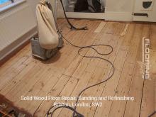 Solid wood floor repair, sanding and refinishing in Brixton 6