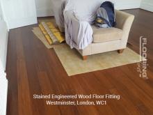 Stained engineered wood floor fitting in Westminster 4