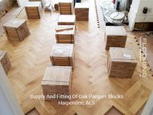 Supply and fitting of oak parquet blocks in Harpenden 1