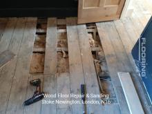 Wood floor repair & sanding in Stoke Newington 1