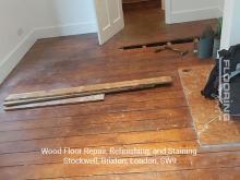 Wood floor repair, refinishing, and staining in Stockwell, Brixton 2