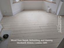 Wood floor repair, refinishing, and staining in Stockwell, Brixton 3