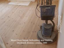 Wood floor repair, refinishing, and staining in Stockwell, Brixton 7