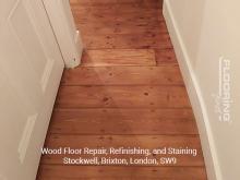 Wood floor repair, refinishing, and staining in Stockwell, Brixton 9