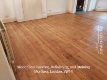 Wood floor sanding, refinishing, and staining in Mortlake, SW14 3