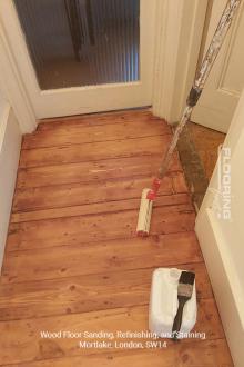 Wood floor sanding, refinishing, and staining in Mortlake, SW14 6