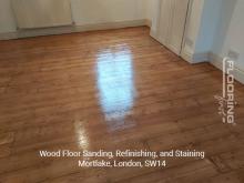 Wood floor sanding, refinishing, and staining in Mortlake, SW14 9
