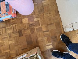 Walnut Mosaic Fingers Before Restoration