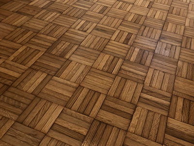 Basket wave parquet pattern