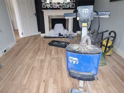 Engineered wood floor repair - before