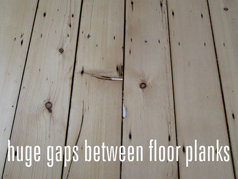 Huge gaps between wood planks