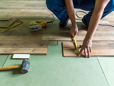 Laminate flooring installation