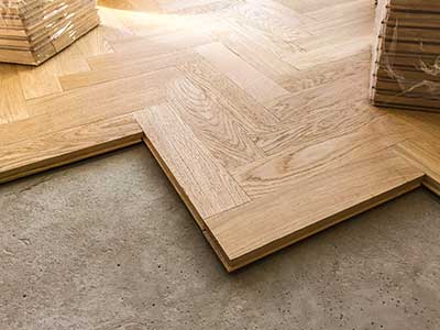 Parquet flooring - installation process