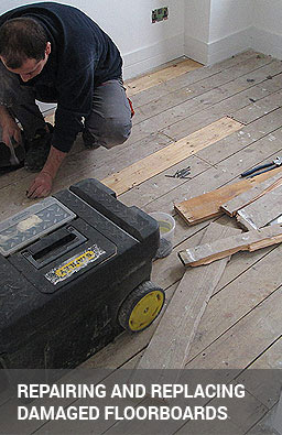 Repairing and replacing damaged floorboards