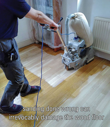 Wood floor sanding