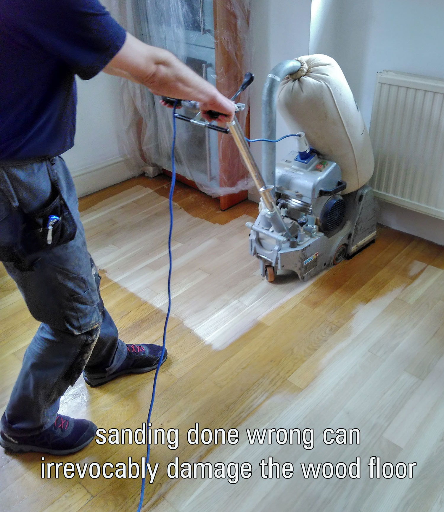 wood floor sanding done wrong