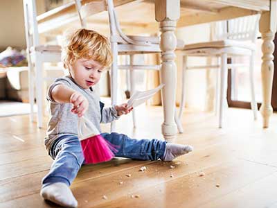 Vinyl flooring in the kitchen - easy for maintenance