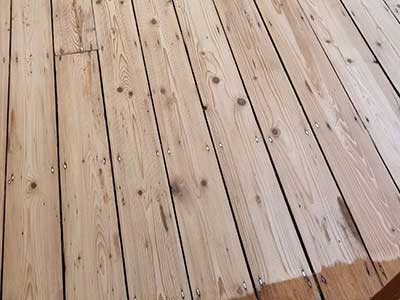 Visible gaps between planks