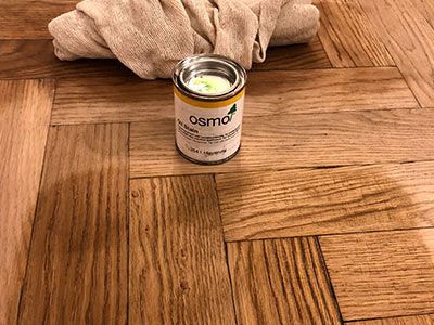 Wood floor stain application explored