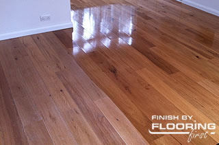 Hardwood finished with glossy lacquer | FlooringFirst! Hardwood finished with glossy lacquer