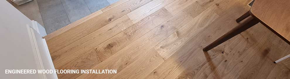 Engineered wood floor fitting