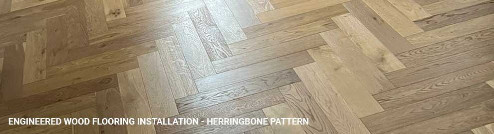 Engineered wood flooring - herringbone pattern