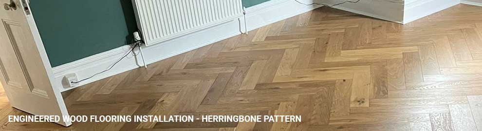 Engineered wood flooring - herringbone pattern