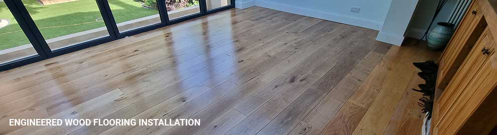 Engineered wood floor installation