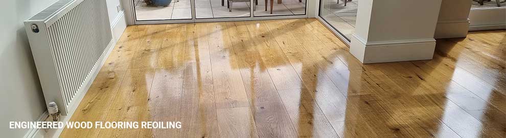 Engineered wood floor reoiling