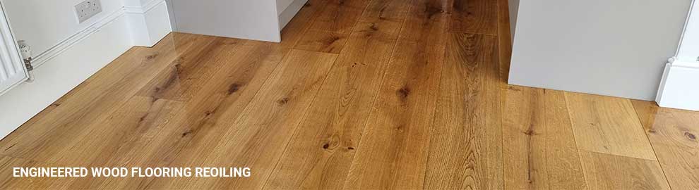 Engineered wood floor reoiling