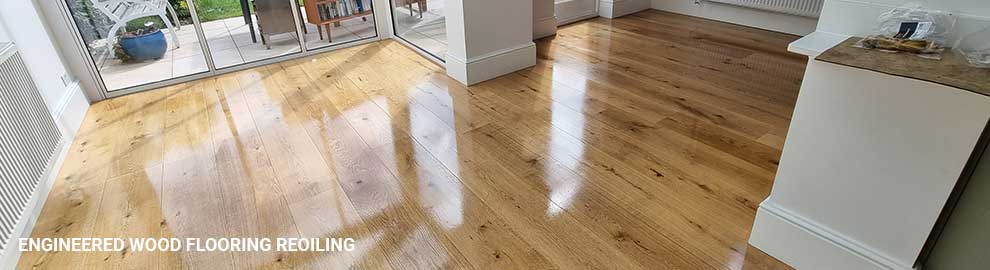 Engineered wood floor reoiling