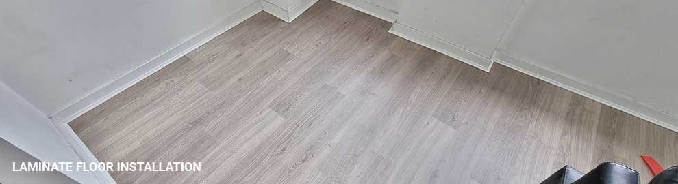 Laminate floor fitting