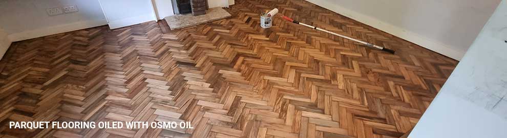 Parquet flooring oiled with Osmo oil