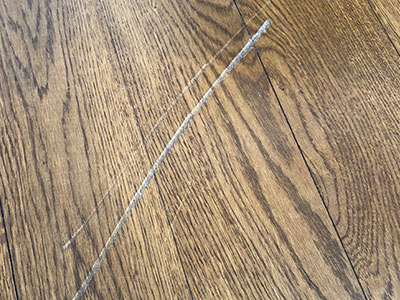 Fixing dents in hardwood flooring