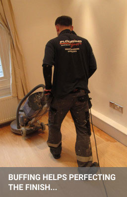 Buffing service on hardwood flooring