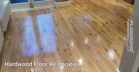 Hardwood floor restoration in Kensington