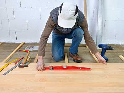 Installation of a new wooden floor