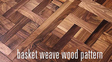 Basket weave wood flooring pattern
