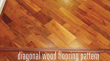 Diagonal wood floor pattern
